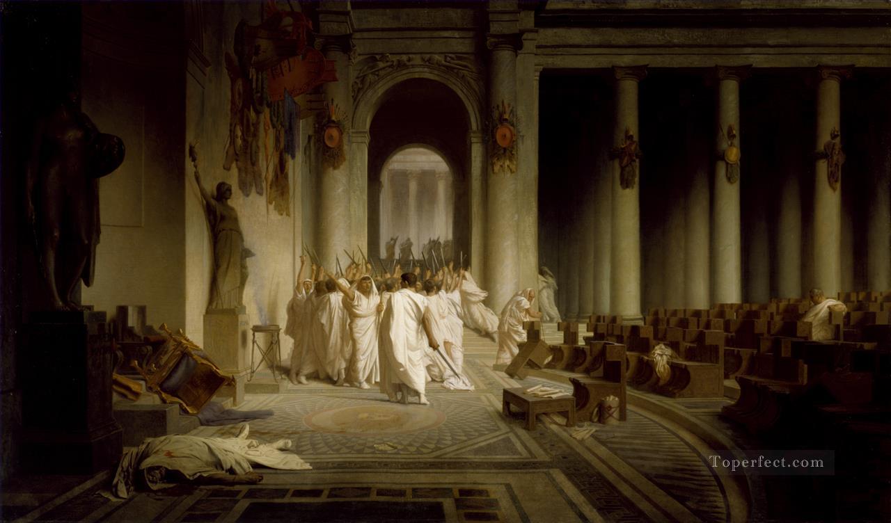The Death of Caesar Greek Arabian Orientalism Jean Leon Gerome Oil Paintings